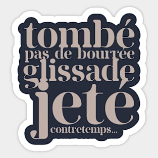 Tombé Pas de Bourrée Sticker